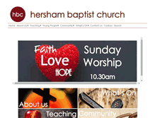 Tablet Screenshot of hershambaptist.org.uk